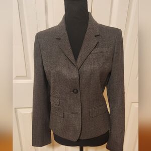 Brown tweed short suit jacket